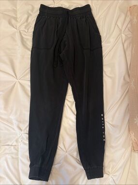 White Fox Boutique Black womens Joggers with Side Logo